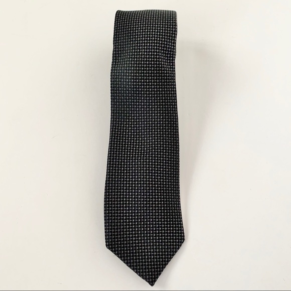 Perry Ellis Skinny Tie Black & White - Picture 2 of 5